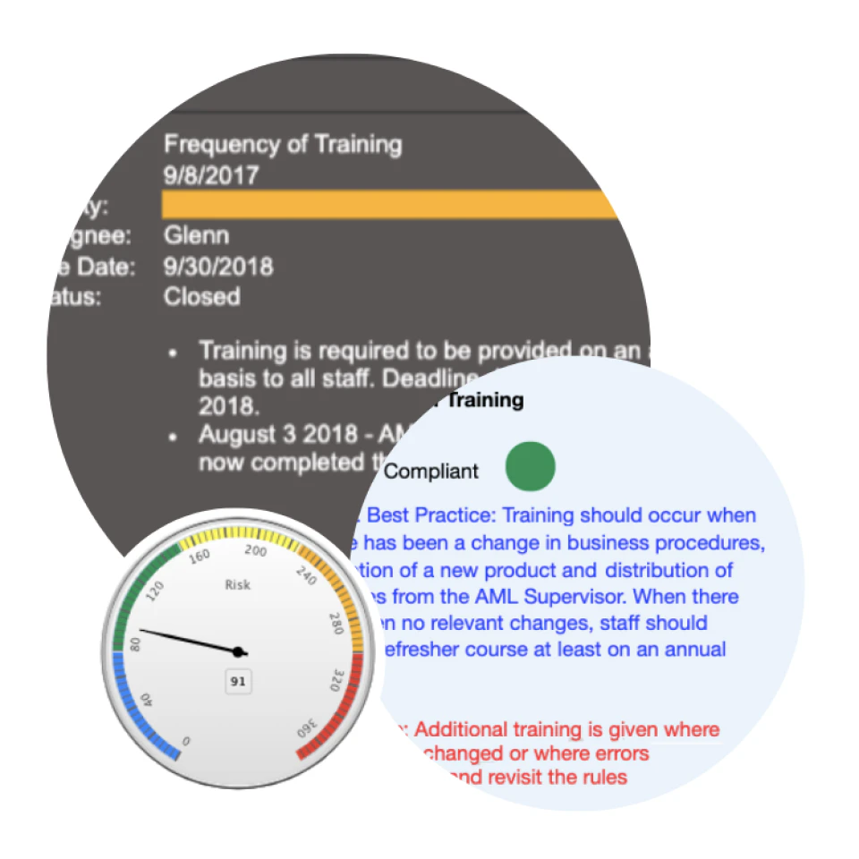 screenshot of AML360 Dashboard